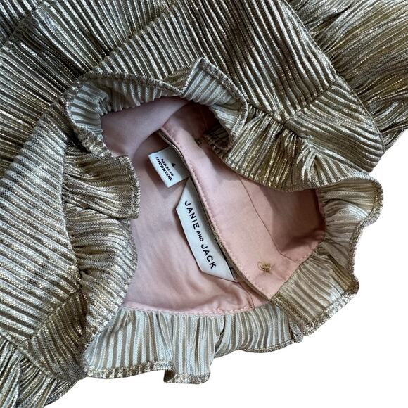 Janie and Jack Gold Ruffle Jumpsuit - Picture 4 of 9